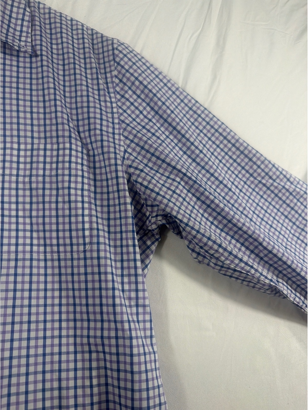 J.Crew The Offshore Performance Shirt Blue and Purple Check Button-Down - Picture 4 of 6